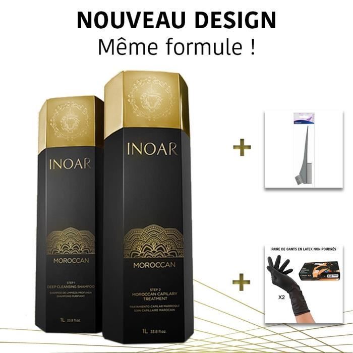 Kit Lissage Brésilien Inoar GHAIR + Shampooing Offert - Soin Capillaire Professionnel à Domicile